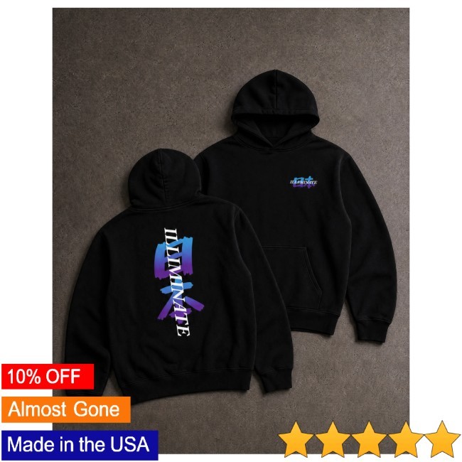 Illiminate Merch Black Japan Gradient Pullover Hoodie