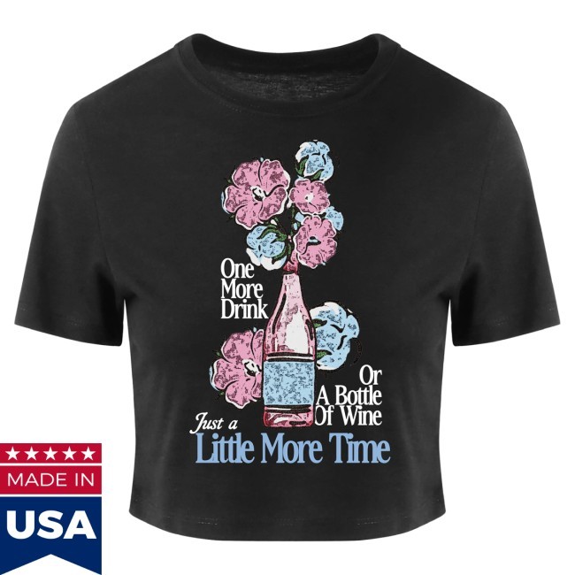 Day of the Moon Merch Little More Time Crop Shirt Black