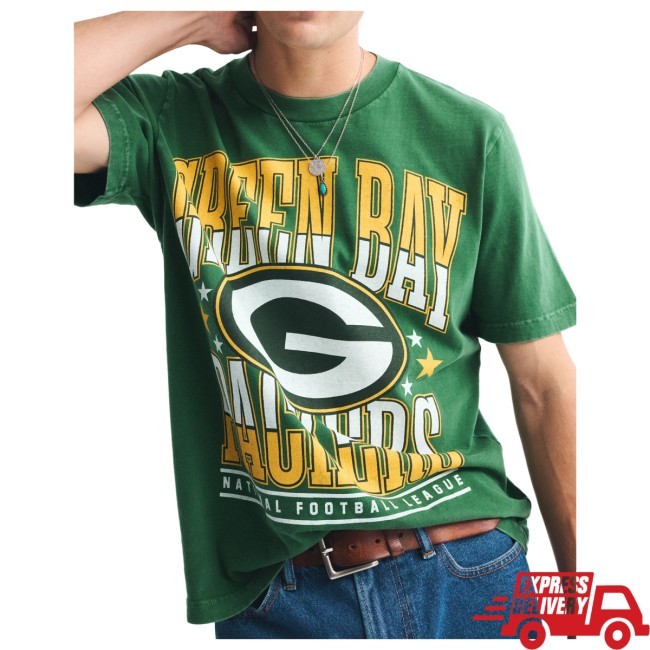 NFL by Abercrombie & Fitch Green Bay Packers Vintage-Inspired Graphic Shirt